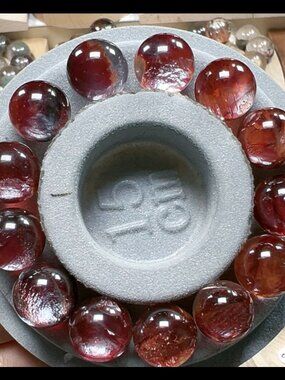 Natural Red Inclusion Quartz Bracelet